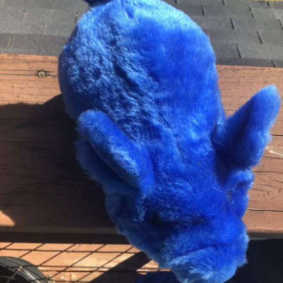 Vintage NWT 1986 Iwaya Corp Blue Plush Walking Snorting Wiggling Pig Battery-Op - Picture 3 of 5
